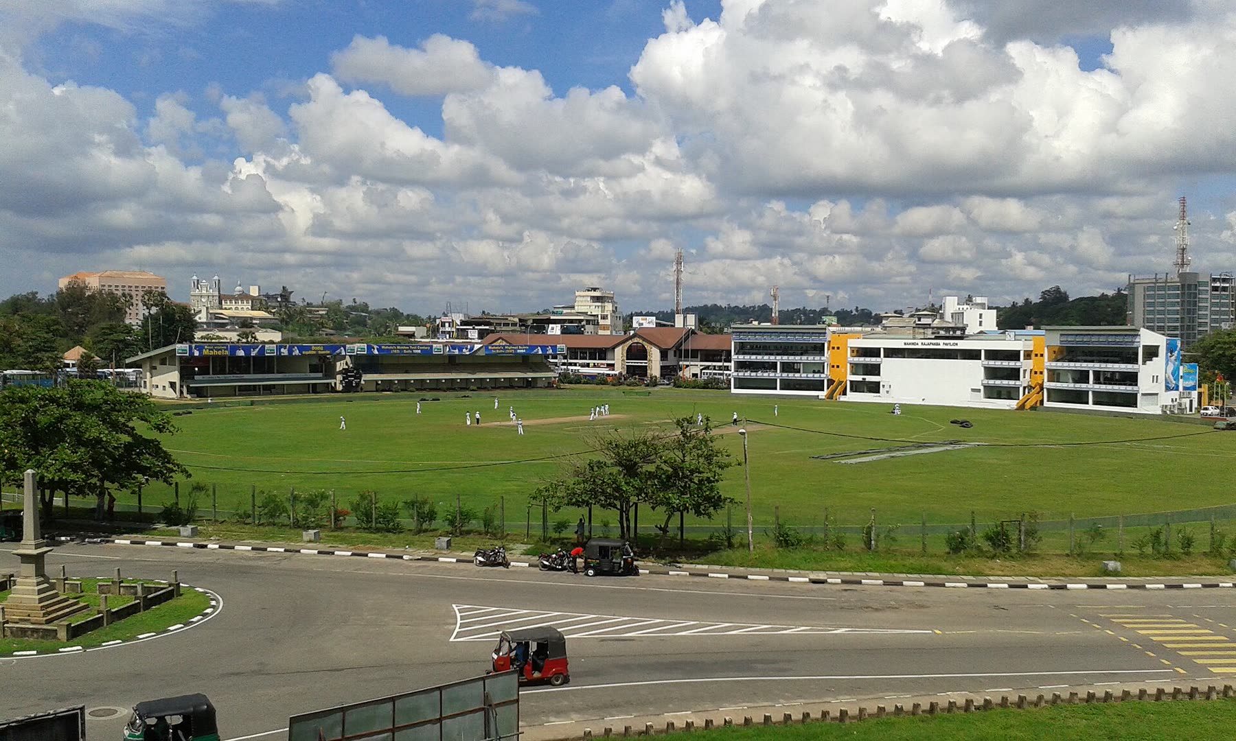 Galle International Stadium cricket ground seen from the Dutch fort ramparts